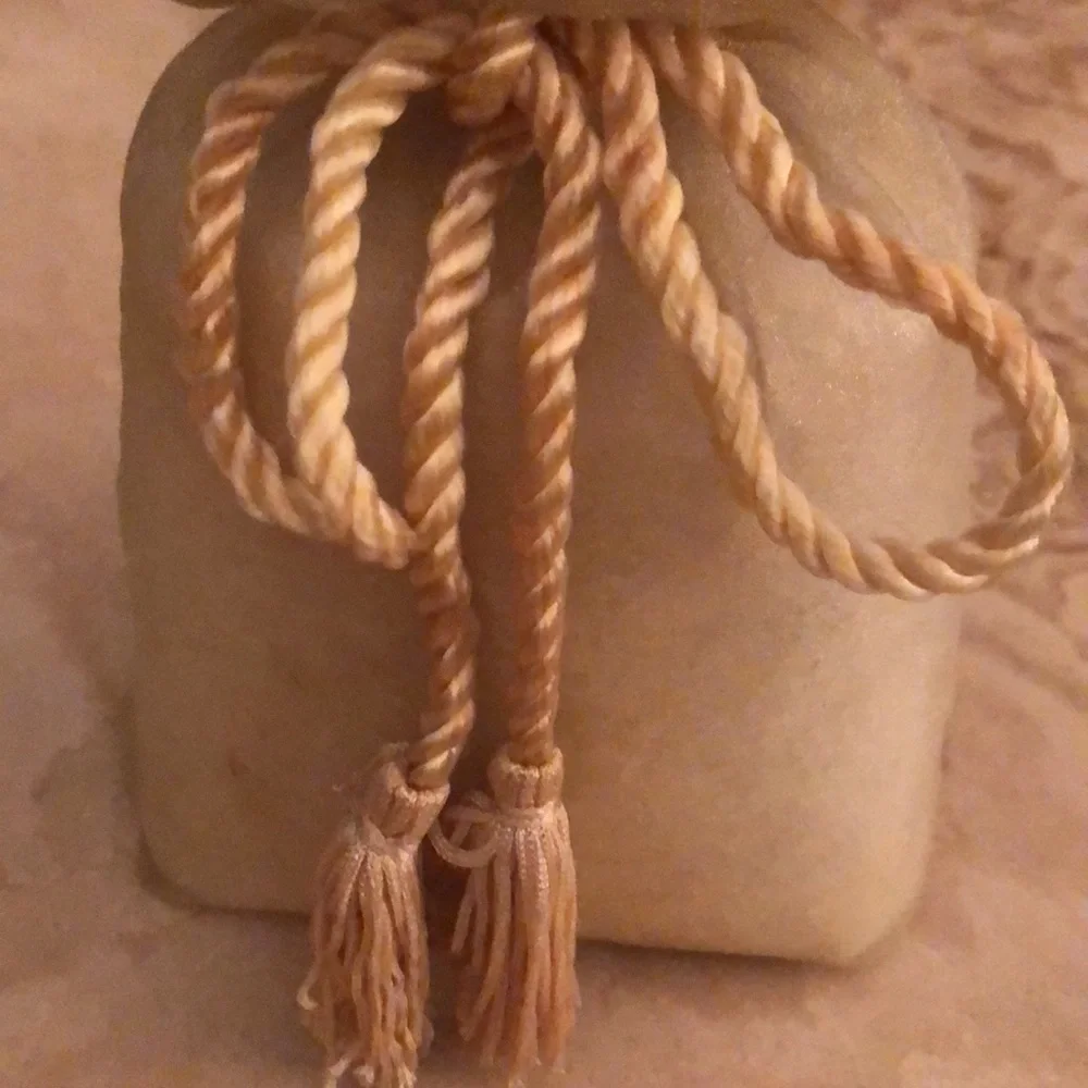 GOLDEN BAG WITH BATH SALTS • TASSEL TIE • UNOPENED